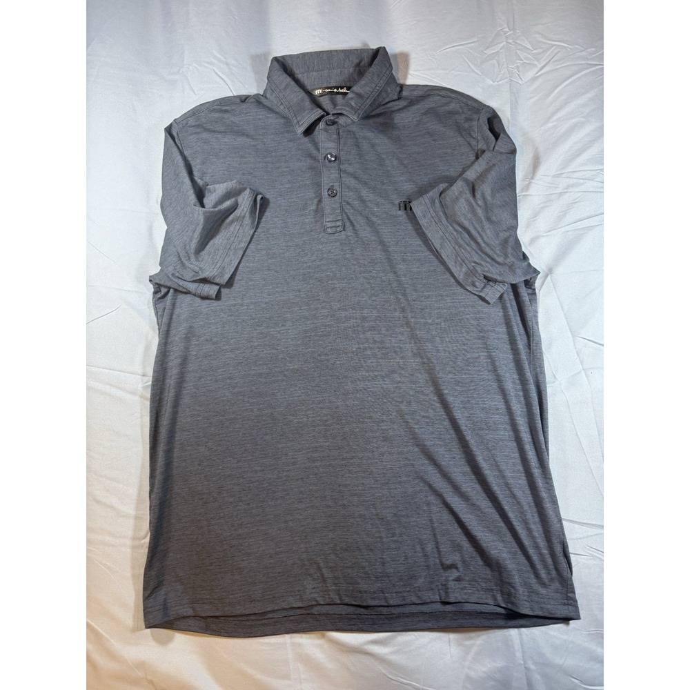 Travis Matthew Men's Grey Short Sleeve Golf Polo Size Large